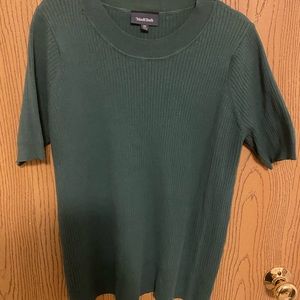 Modcloth ribbed green crew neck shirt 1x